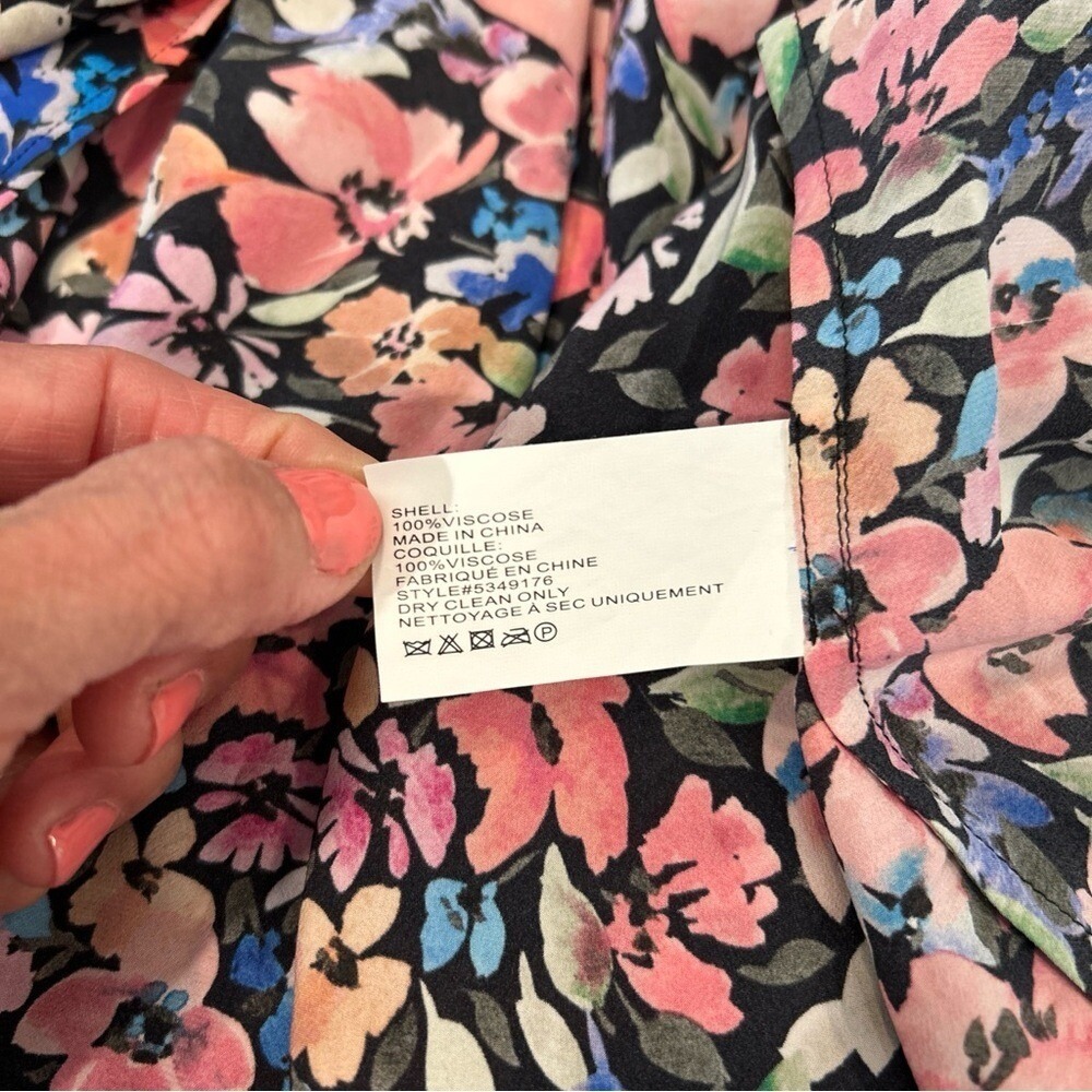 Shoshanna romantic floral whimsy boho puffy sleeve print easter spring dress 4 - Picture 8 of 11